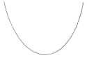 14k White Gold 1mm Italian Round Wheat Chain Necklace, 16"