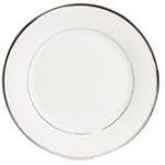 Lenox Solitaire White Platinum Banded Bone China Butter Plate