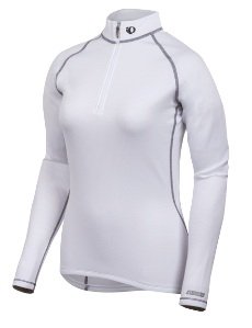 Pearl Izumi Womens Thermal Zip Neck Long Sleeve Baselayer,White,Small