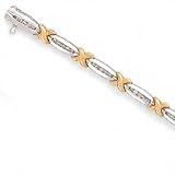 10ktt Channel Set Diamond Bracelet D.50tw