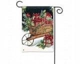 Magnet Works, MAIL34074 Winterberry Cart Grdn Flag