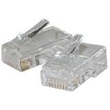 RJ45 CAT 5 8x8 MODULAR PLUG for FLAT STRANDED CABLE 10-PK