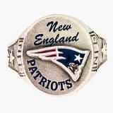 NFL New England Patriots Sculpted Pewter Ring Size 10