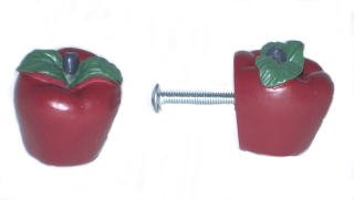 6 APPLE kitchen home decor Drawer PULLS cabinet KNOBS