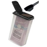Bag-In Gourmet Coffee Dispenser (Cear Container with Black Lid) (8.5H x 6W x 4D)