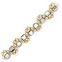 14kt. Two Tone Gold, 10" Bead Anklet