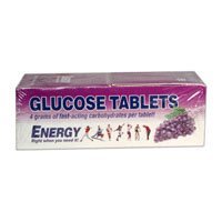 Glucose Tablets Tube for Raise Blood Sugar, Grape 