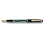 Pelikan Tradition Series 200 Green Marble GT Fine Point Fountain Pen - 994095