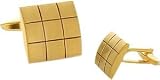 Men's Yellow Gold Plated Steel Cufflinks