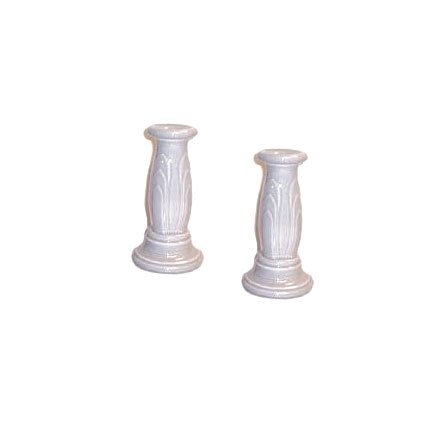 Fiesta Gray Pair 6 1/8 Candlesticks