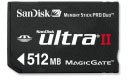 512MB SanDisk Ultra II -66x Memory Stick Pro Duo with Adapter