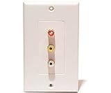Steren Decorator-Style - Flush mount wallplate - RCA X 3 - white, yellow, red - 1-gang - 3 ports