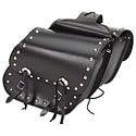 Motorcycle Saddlebags Leather Slanted 13.5WX10.5HX6D SD4036