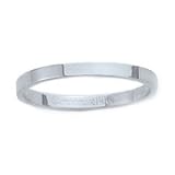 14K White Gold 2mm Flat Traditional Fit Wedding Band Ring (Sizes 4 to 8). BENCHMARK - Lifetime Warranty - Lifetime Warranty