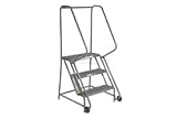 3 Step Tilt And Roll Ladder - Grip Step - 24W Step