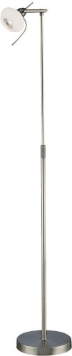 Lite Source LS-81008AB/FRO Liden Adjustable Floor Lamp, Antique Brass with Frosted Glass Shade