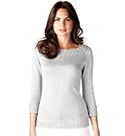 Per Una Crochet Knitted Top