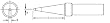 Weller ETT 0.024" x 0.036" x 0.625" ET Series Conical Tip for PES51 Soldering Pencil
