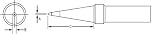 Weller Soldering Tip, .024", Conical, ET Series