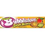 Bubblicious Sour Mania Bubble Gum by Cadbury Adams - 5 Sticks / Pack, 8 Packs