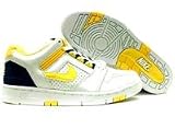 Nike - Nike Air Force 2 II Low top White/Maize/Navy Women's Men's Basketball Casual walking shoes.