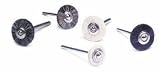 MOUNTED WHEEL BRUSH 1" DIAMETER SOFT 3/32" MANDREL BOX OF 12