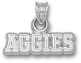 Texas A&M Aggies Solid Sterling Silver ''AGGIES'' Pendant