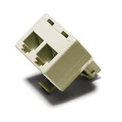 Recoton T25   Modular Duplex Jack, Ivory