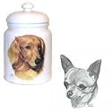 Chihuahua, Smooth Cookie Jar, Porcelain by Rosalinde (10' X 7')
