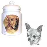 Chihuahua, Smooth Cookie Jar, Porcelain by Rosalinde (10' X 7')