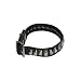 Top Dog Pyramid Studded Black Leather Dog Collar 3/8 x 8 inch