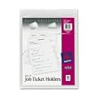 Job Ticket Holder, 9x12, Heavy Weight, 10/PK, Vinyl/Clear