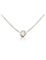 Diamond & 18k White Gold Pendant Necklace