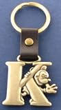 Mickey Mouse Letter K Brass Key Chain