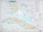 Florida to Bahamas and Cuba Offshore Fishing Chart