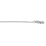 21HL8p771OL. SL160  18k White Gold 1.3mm Cable Chain Necklace   20 Inch   JewelryWeb
