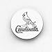 Sterling Silver St Louis Cardinals Disc W/Cardinals & Bird Post Earrings