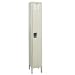 Hallowell U1288-1A-PT Parchment Steel Premium Wardrobe Locker, 1 Wide with 1 Opening, 1 Tier, 12" Width x 78" Height x 18" Depth, Assembled