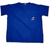 Kansas U Royal Scrubs Top - Large
