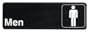 3''x9'' Restaurant Sign, Black, Men