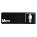3''x9'' Restaurant Sign, Black, Men