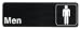 3''x9'' Restaurant Sign, Black, Men