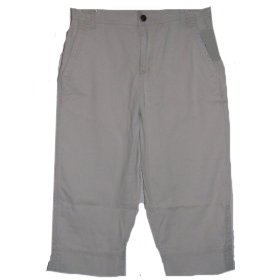 Ladies Liz Claiborne Cropped Capri Pants Size 4 Beige