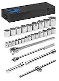 Armstrong 15-800 29pc 1 Drive 12pt Fractional Ratchet/Socket Set