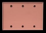 Switchplates Brushed Solid Copper, Triple Blank Switchplate