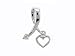 Ladies 0.06ct Diamond and Heart Charm Pendant