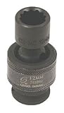 Sunex International 312ZUM 3/8 Dr. 12mm 12 Point Universal Impact Socket for Ford Driveshafts
