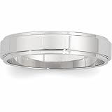 14K White Gold Flat Edge Band - 3mm