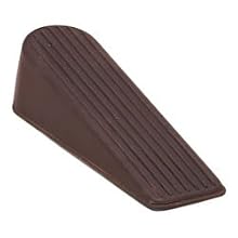 Impact 7260 Rubber Wedge Mini Door Stop, 4" Length x 1" Width x 1" Height, Brown (12 Bags of 24)