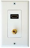 HDMI/COAX WALL PLATE-WHTE